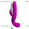 Vibrador con estimulador de clitoris USB y lanzador de liquidos